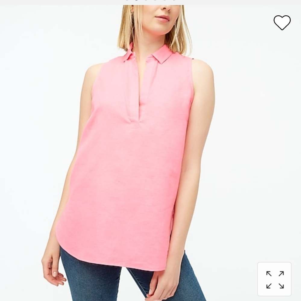 J. Crew Factory Linen-Cotton Sleeveless Top 2X NWT